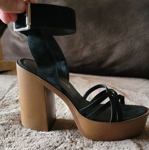 Free People Laney Platform Black 7.5/38 New with box